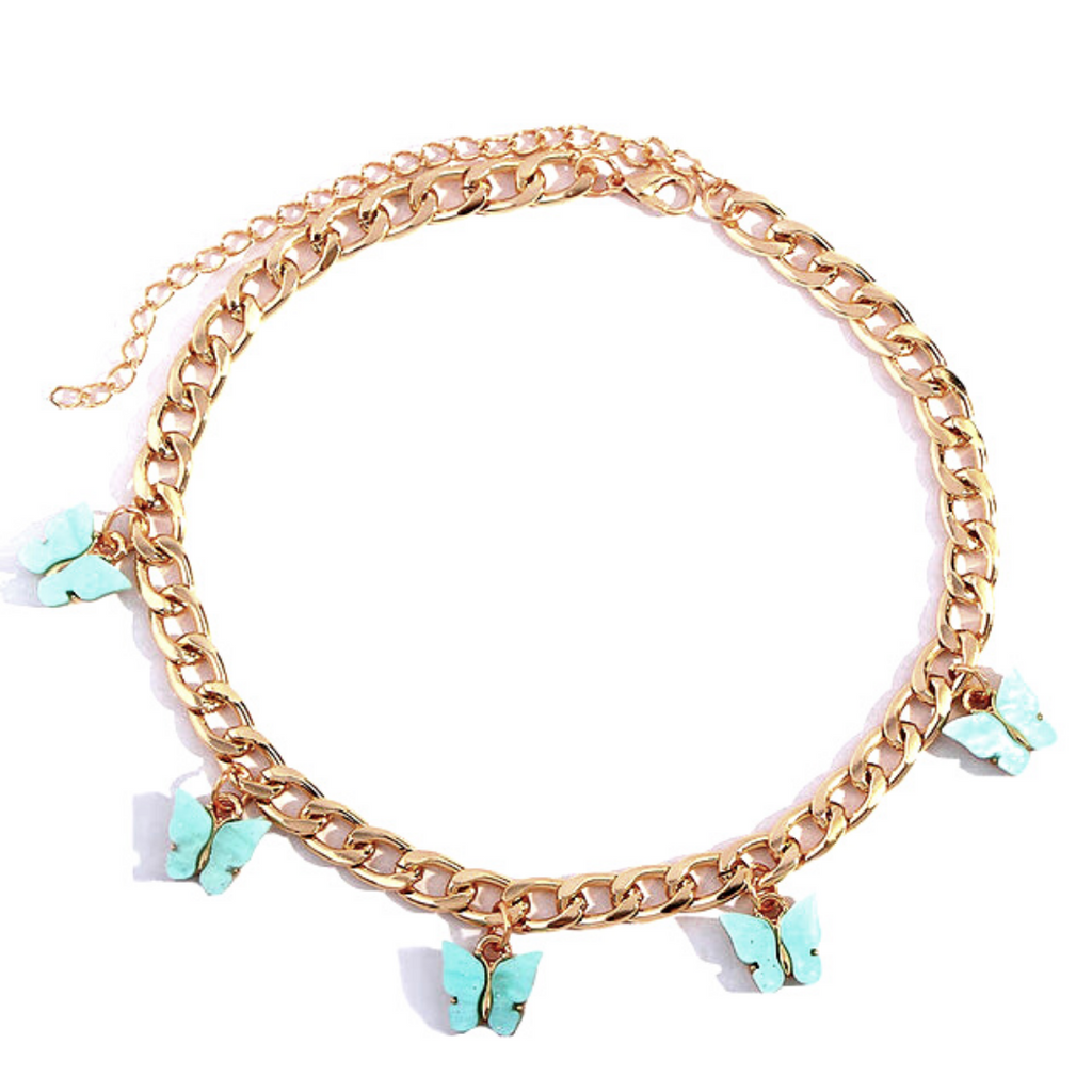 Flirty Butterfly Opal Choker (Gold)