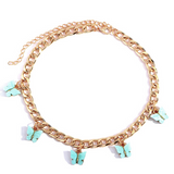 Flirty Butterfly Opal Choker (Gold)