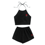 Aesthetic Rose Halter Set