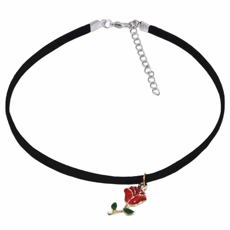 Aesthetic Rose Velvet Choker