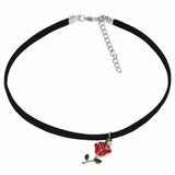 Aesthetic Rose Velvet Choker