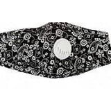 Bandana Face Mask W/PM 2.5 Filter Valve - Black