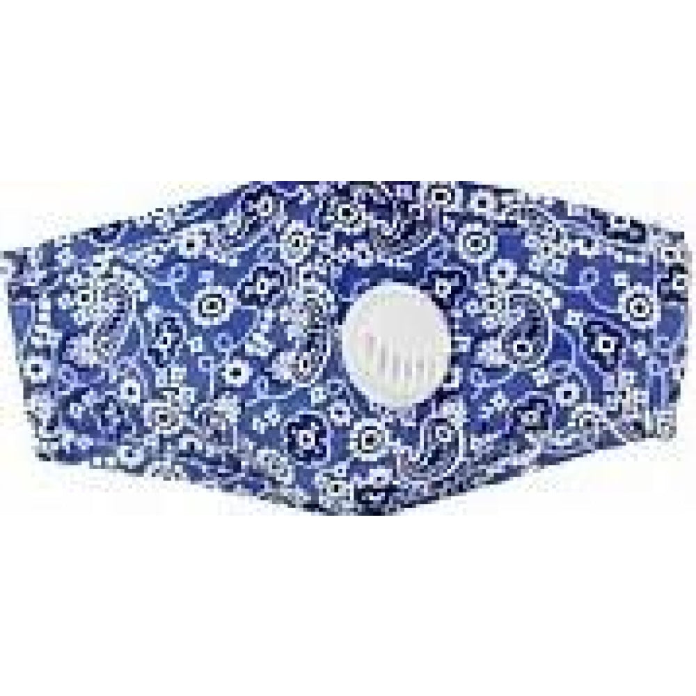 Bandana Face Mask W/PM 2.5 Filter Valve - Denim Blue