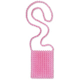 I Love Pink Beaded Crossbody Bag