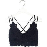Ava Black Crocheted Lace Bralette