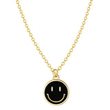 Happy Face Necklace(Black)