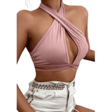 Criss Cross Wrap Halter Top