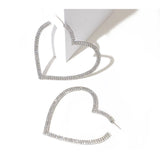Crystal Heart Hoops