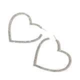Crystal Heart Hoops