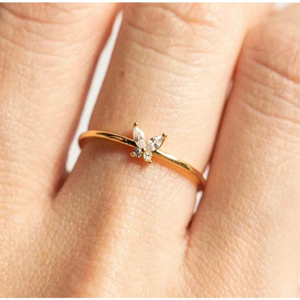 Dainty Butterfly Ring