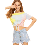 Disco Lemonade Front Tie Top