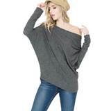 Off The Shoulder Dolman Sleeve Knit top
