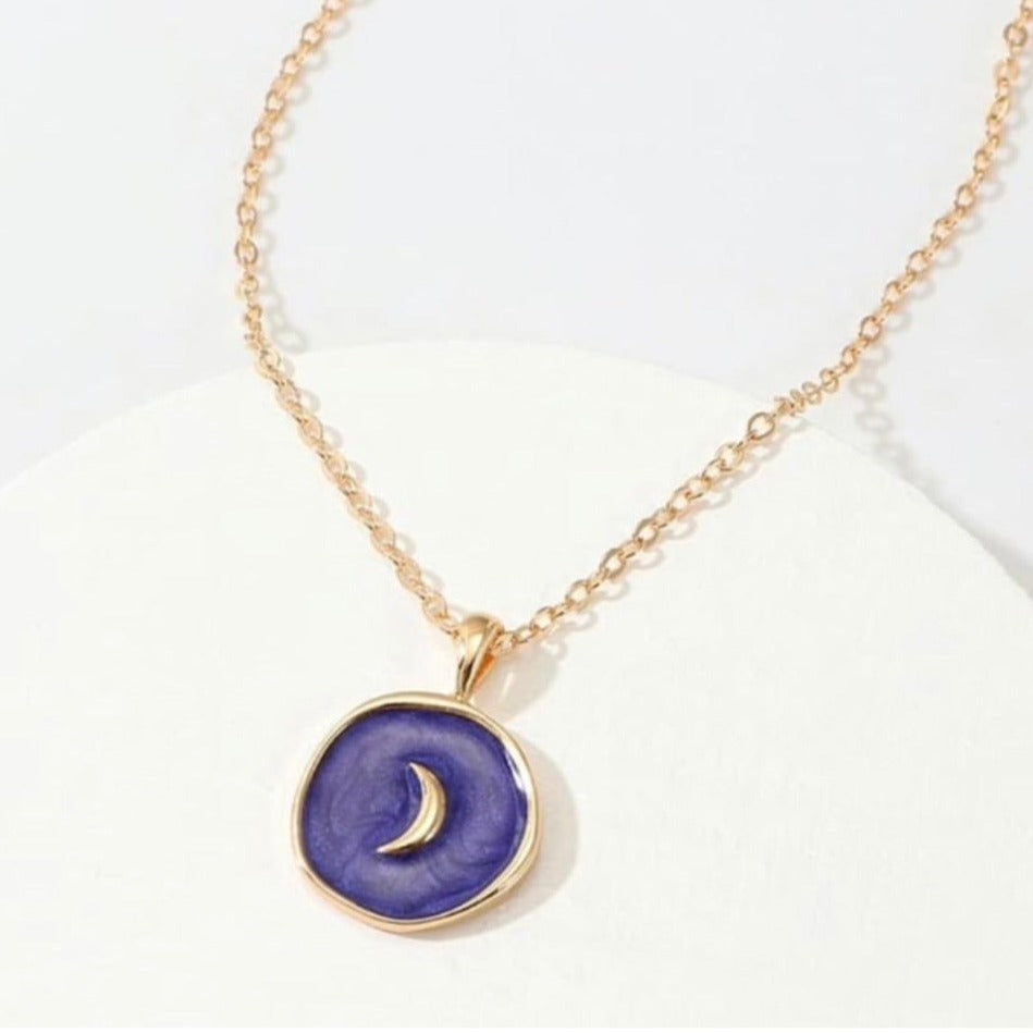 Enamel Stacking Charm Necklace