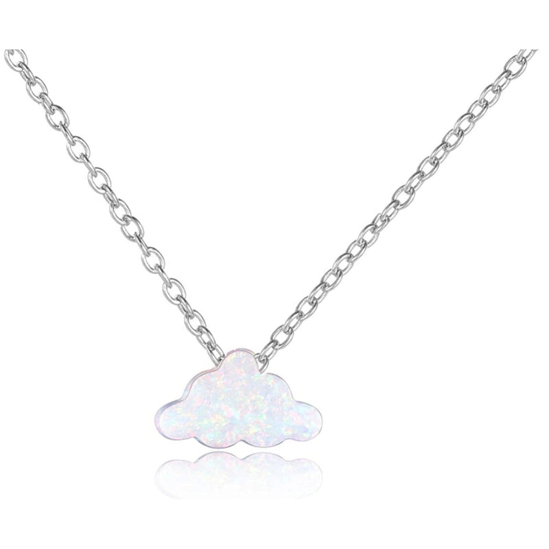 Fluffy Cloud Necklace | Silver