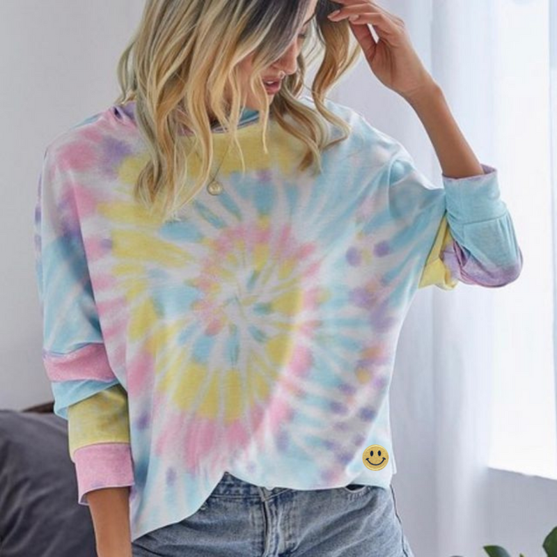 Happy Vibes Tie Dye Hoodie