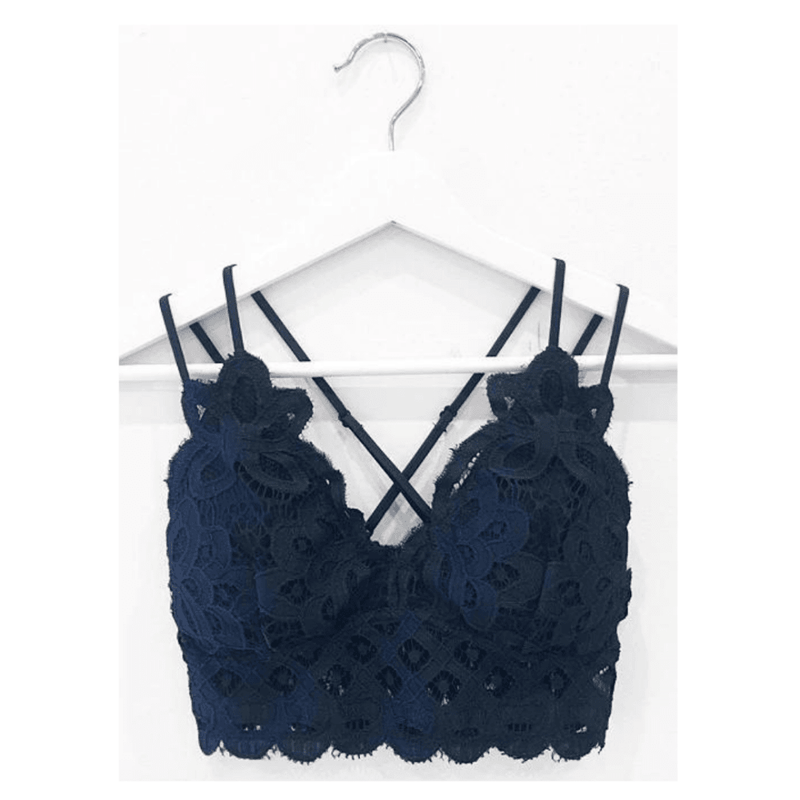 Navy Blue Lace Bralette