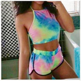 Retro Girl Halter Set - Short Set