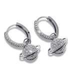 Saturn CZ Earrings