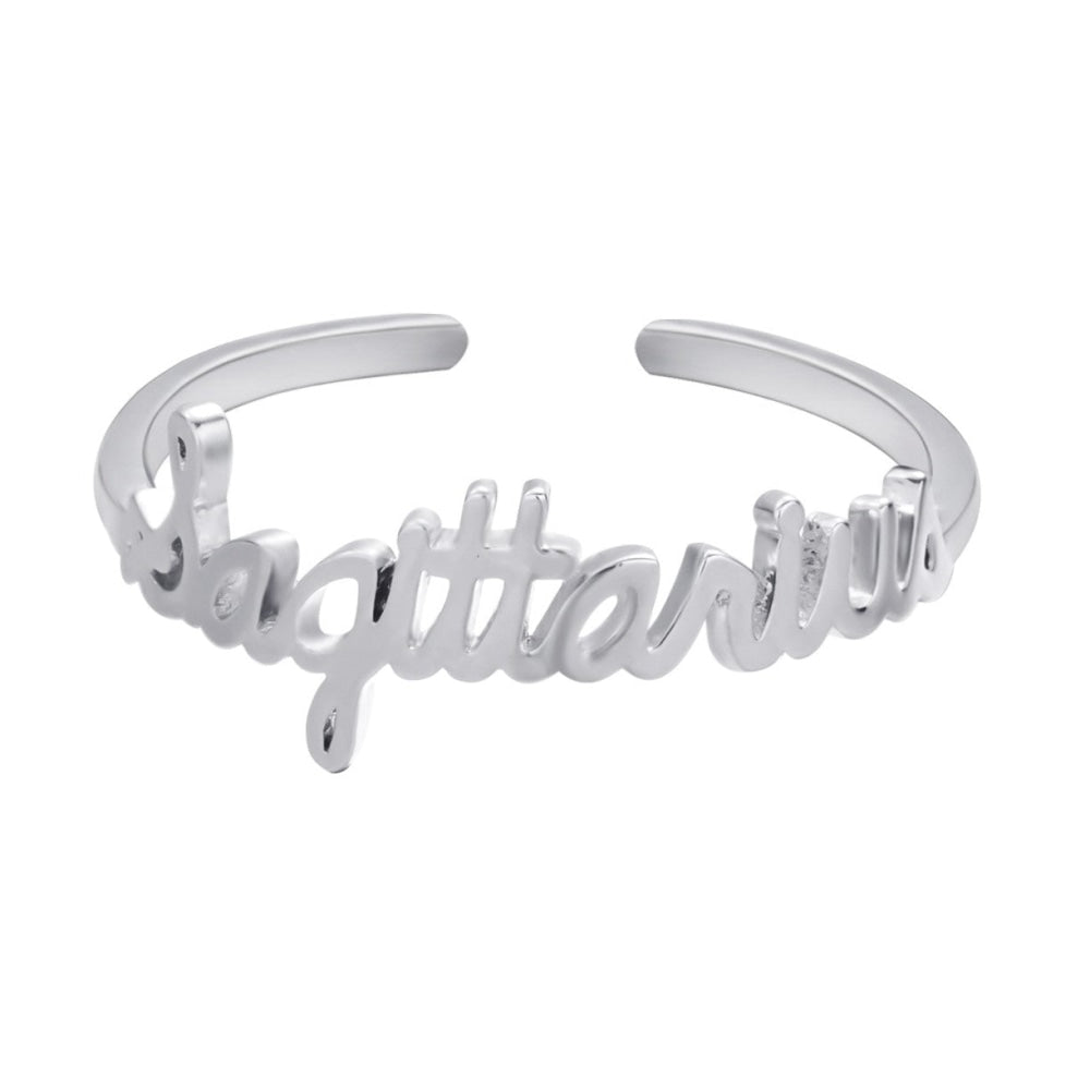 Silver Stackable Zodiac Ring - Sagittarius