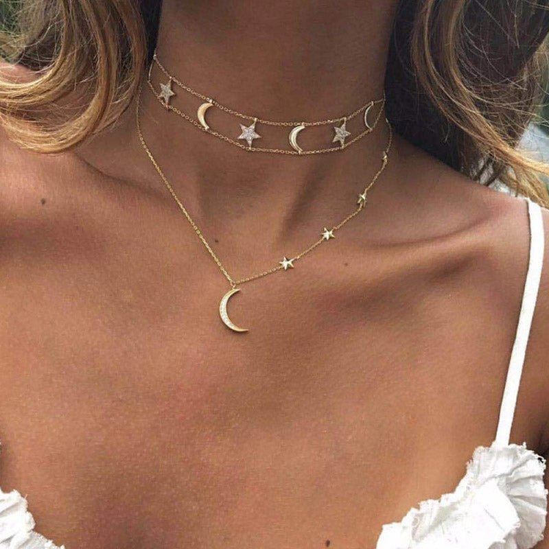 Solstice Moon & Star 2 pcs Necklace
