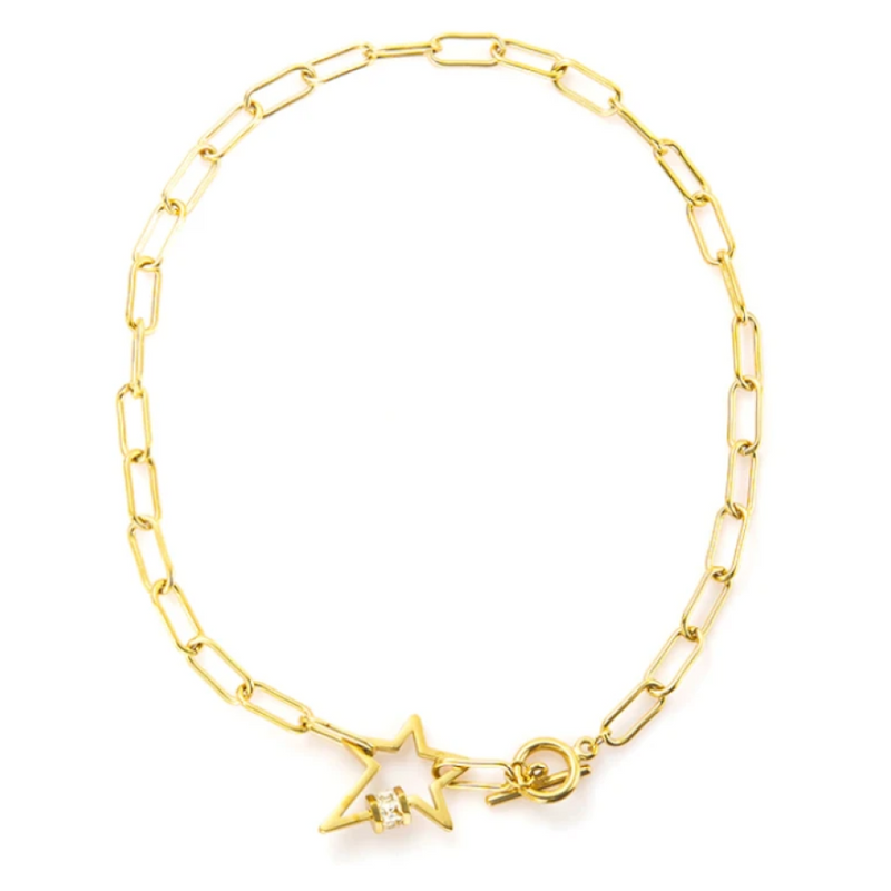 Star Bolt Carabiner Necklace