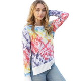 Rainbow Tie Dye Crewneck Top