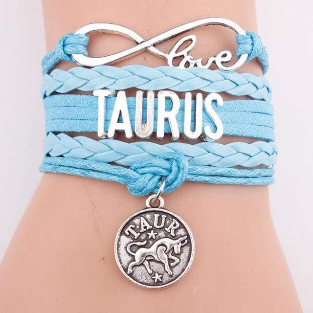 Zodiac Hemp Leather Bracelet - TAURUS / 7 inch