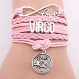 Zodiac Hemp Leather Bracelet - VIRGO / 7 inch