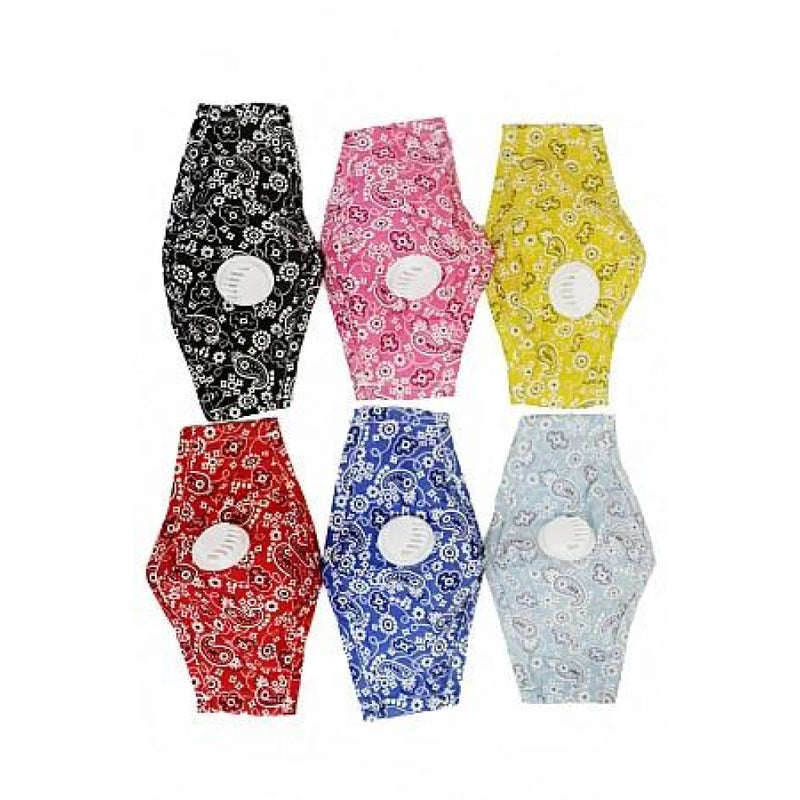 Bandana Face Mask W/PM 2.5 Filter Valve
