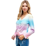 Ombre Ruched Top