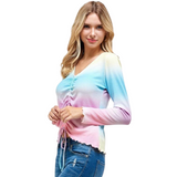 Ombre Ruched Top