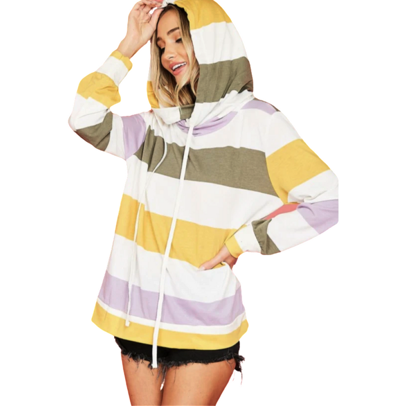 Mardi Gras Striped Hoodie
