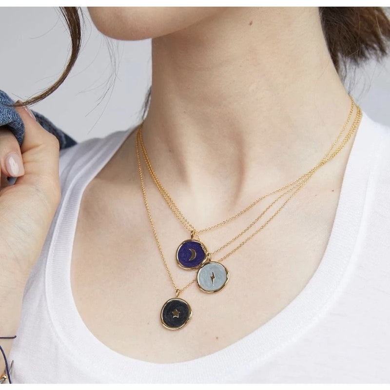 Enamel Stacking Charm Necklace