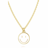 Happy Face Necklace(White)