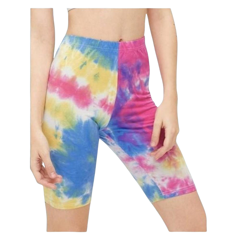 Blue Raspberry Tie Dye Bike Shorts - Shorts