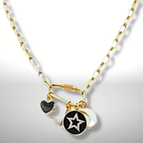 Moon + Stars + Heart Carabiner Necklace - Jewelry