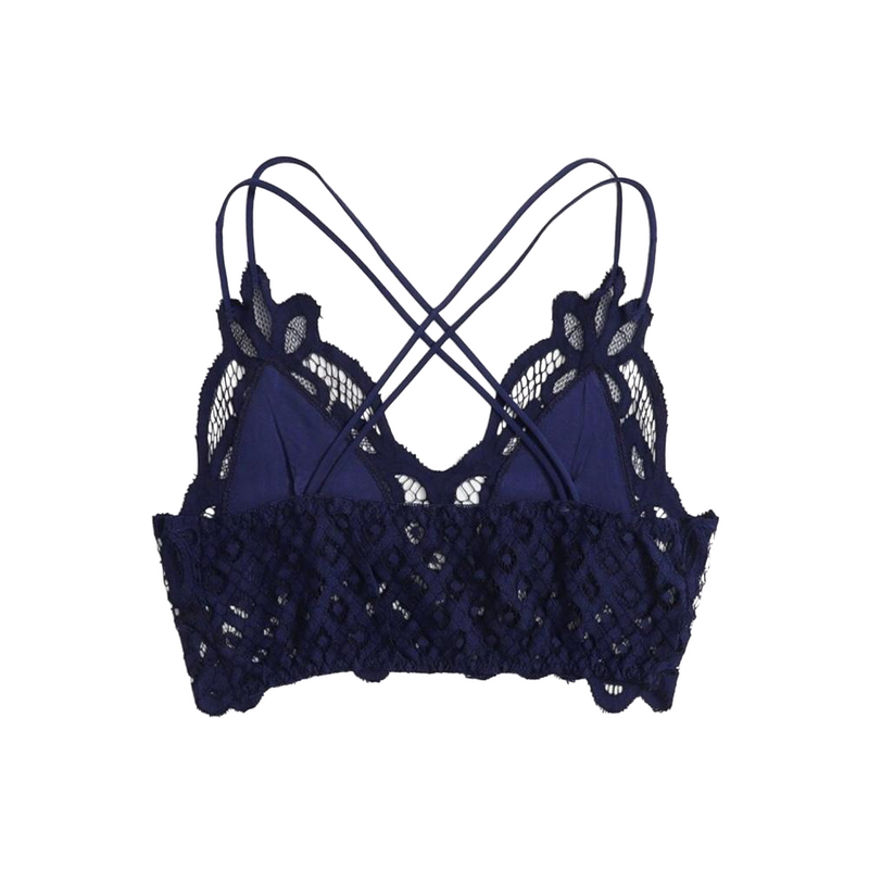 Navy Blue Lace Bralette
