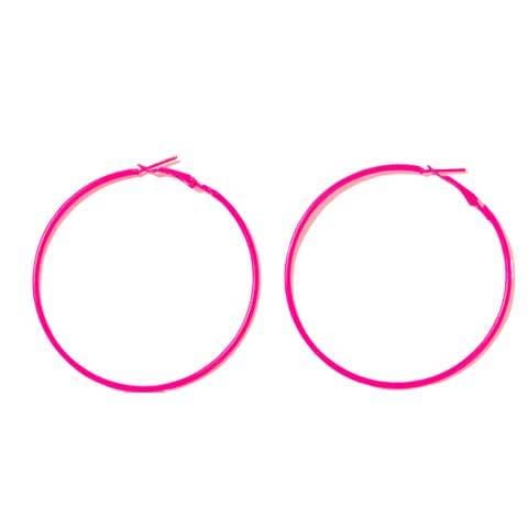 Neon Pink Hoops