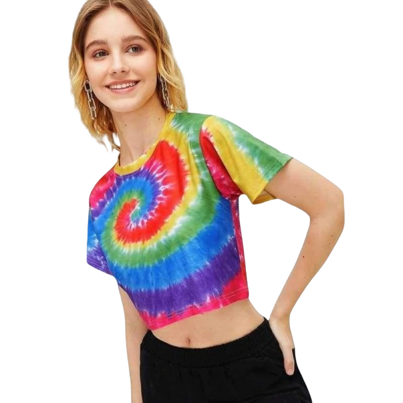Psychedelic Tie Dye Crop