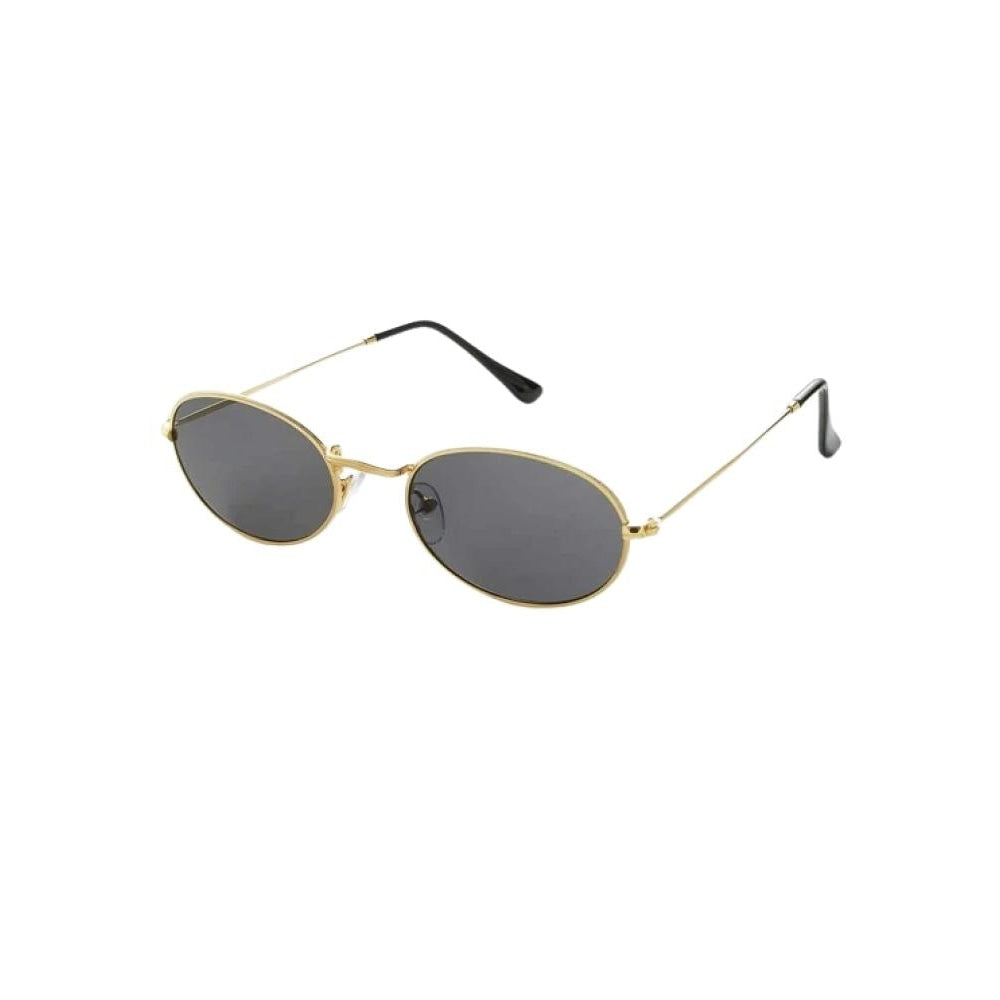 Retro Oval Sunnies - Black Sunglasses