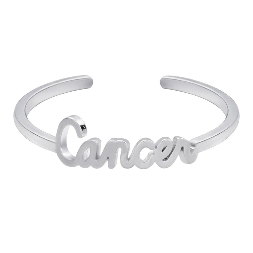 Silver Stackable Zodiac Ring - Cancer