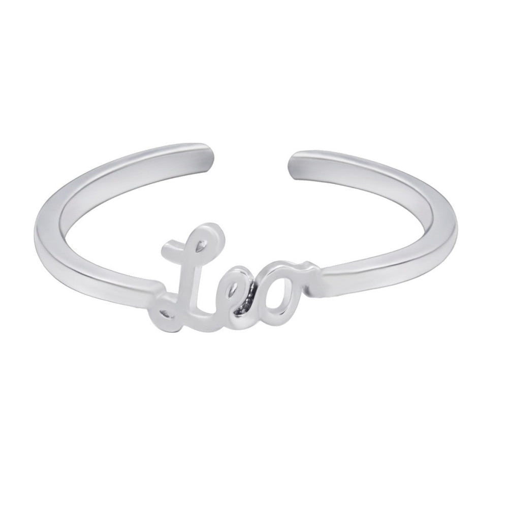 Silver Stackable Zodiac Ring - Leo