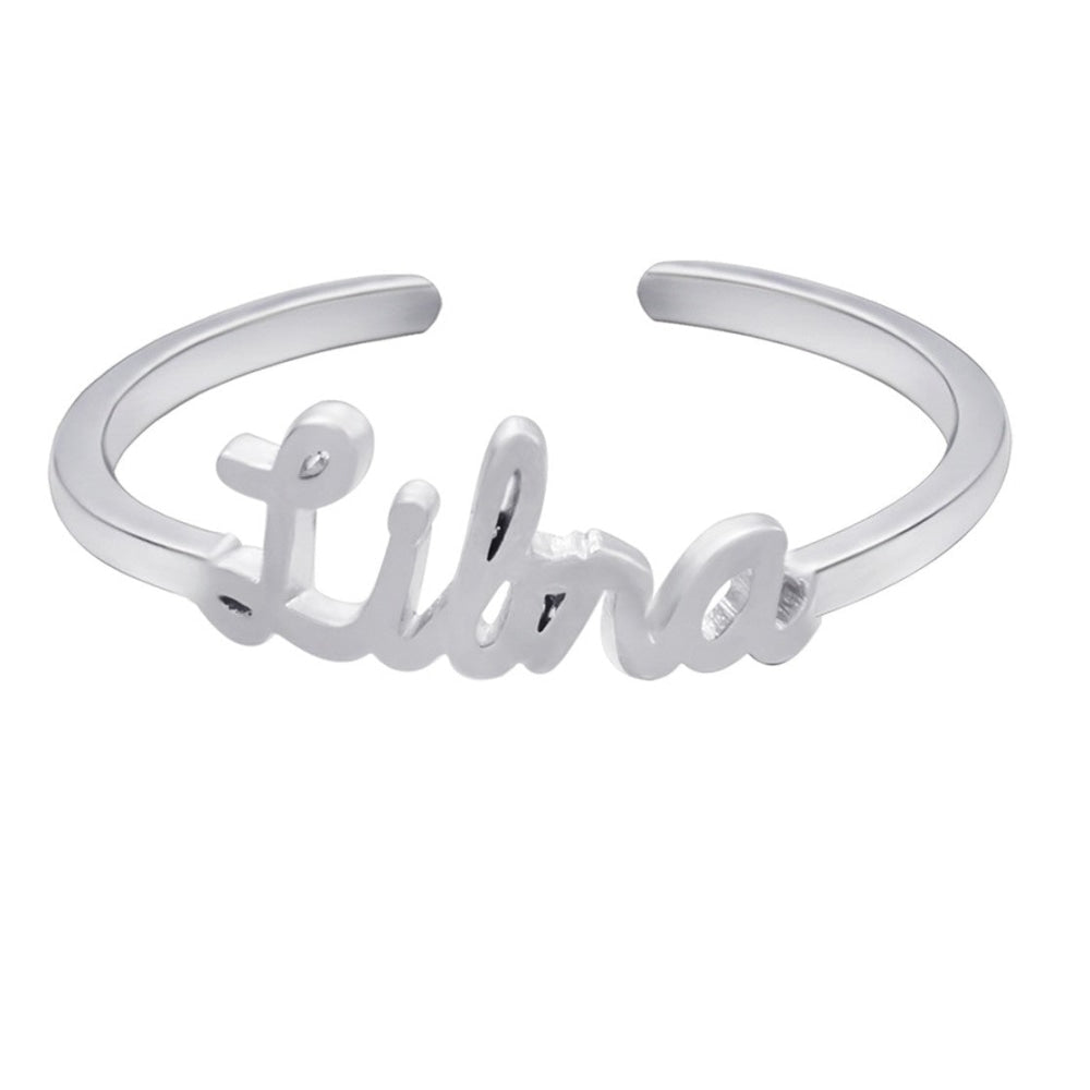 Silver Stackable Zodiac Ring - Libra
