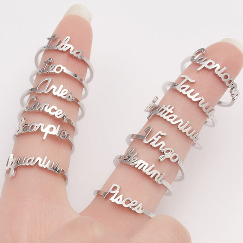 Silver Stackable Zodiac Ring