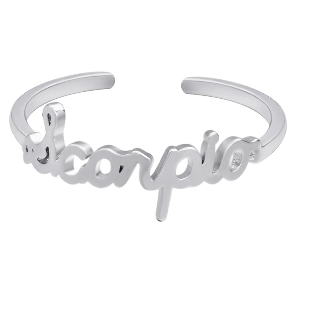 Silver Stackable Zodiac Ring - Scorpio