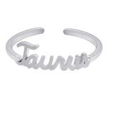Silver Stackable Zodiac Ring - Taurus