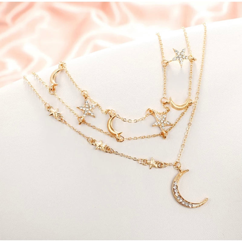 Solstice Moon & Star 2 pcs Necklace