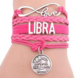 Zodiac Hemp Leather Bracelet - LIBRA / 7 inch