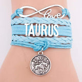 Zodiac Hemp Leather Bracelet - TAURUS / 7 inch